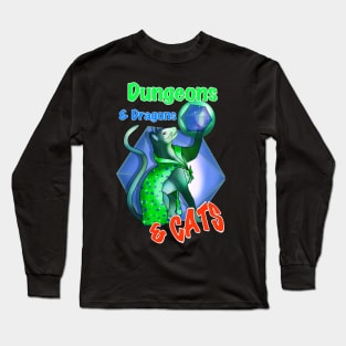 Dungeons and dragons and cats Long Sleeve T-Shirt